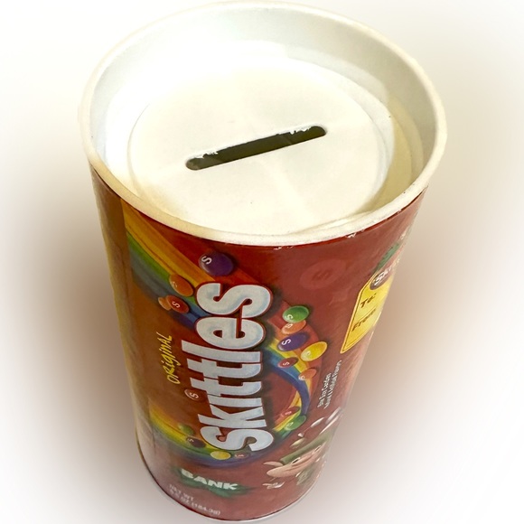 VTG RARE SKITTLES CONTAINER DECANTER TUBE PIGGY BANK COLLECTIBLE NOSTALGIC 5.5” - Picture 8 of 11